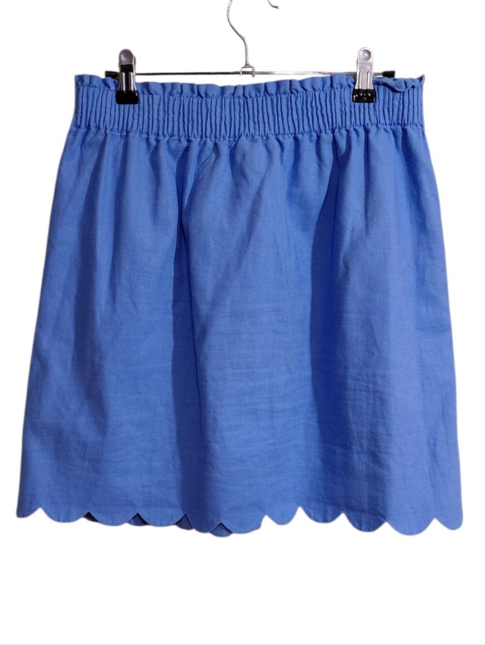 J. Crew Factory Periwinkle Scalloped-Hem Mini Skirt - Picture 2 of 5